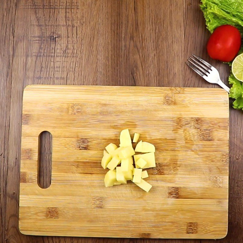 Step 1 Prepare the vegetables for Tofu Vegetable Salad