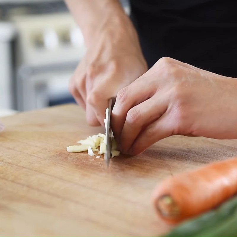 Step 1 Prepare vegetables for Stir-fried Soba Noodles with Tofu