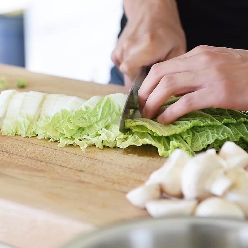 Step 1 Prepare vegetables for Stir-fried Soba Noodles with Tofu