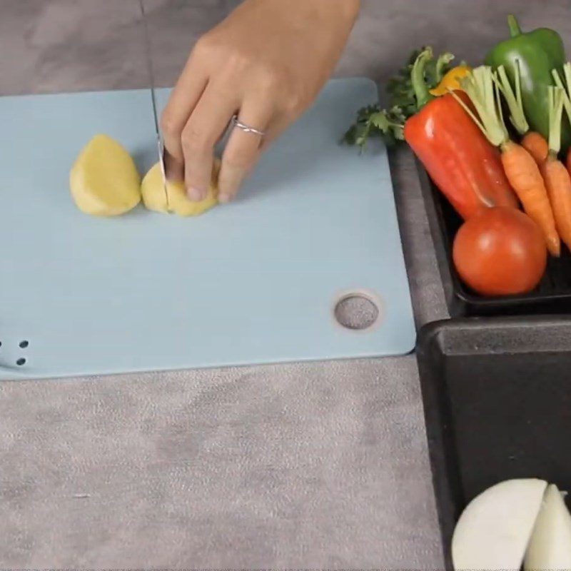 Step 2 Prepare the Vegetables Beef Steak with Vegetables using an Air Fryer