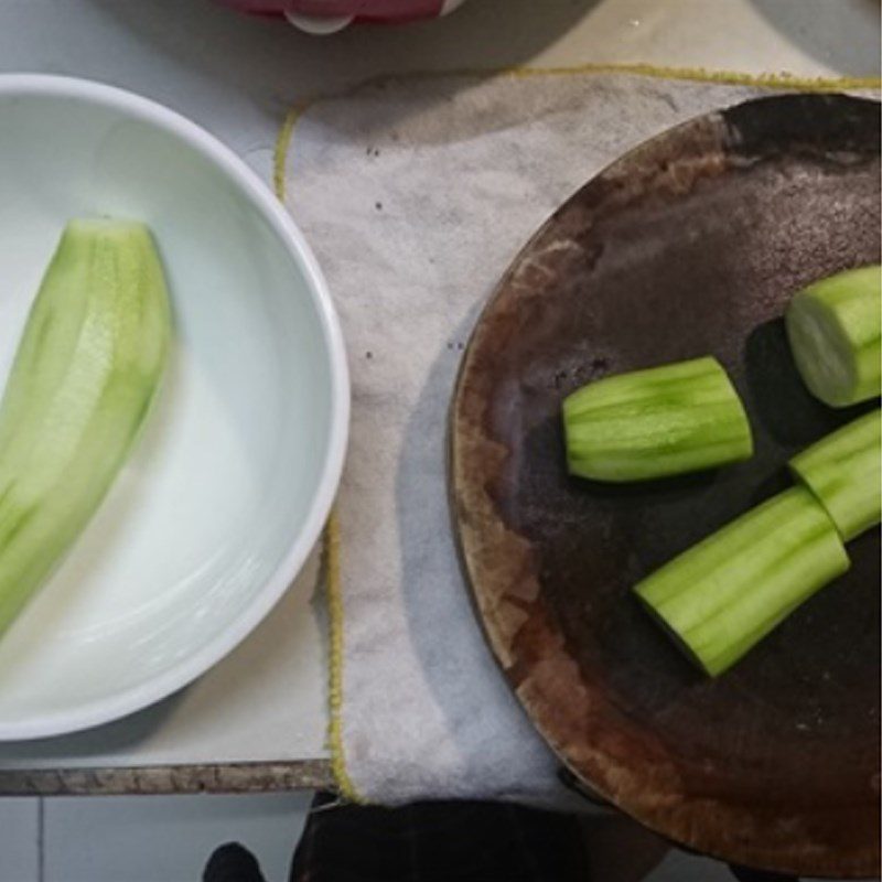 Step 1 Prepare vegetables for the broth Vegetarian Bun Thang