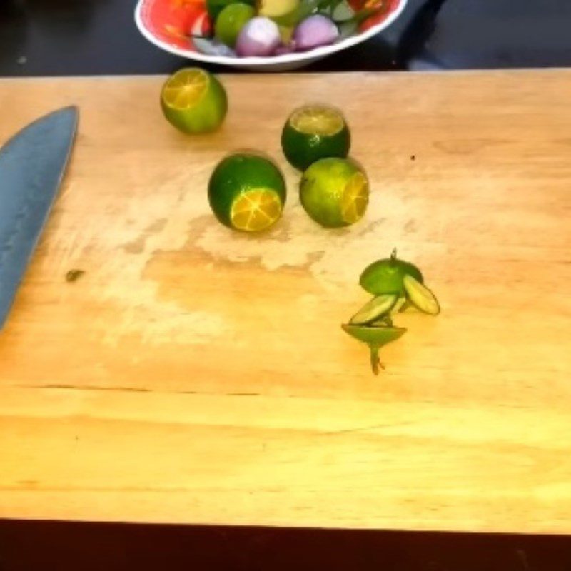 Step 1 Prepare vegetables and fruits for Mango Salad with Carrots and Pig's Ears