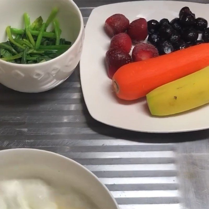 Step 2 Prepare the vegetables Vegetable cake