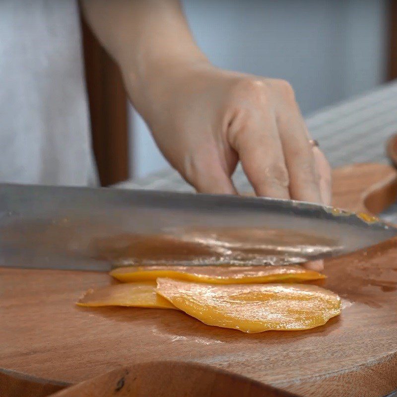 Step 1 Prepare the vegetables for Passion Fruit Mango Salad