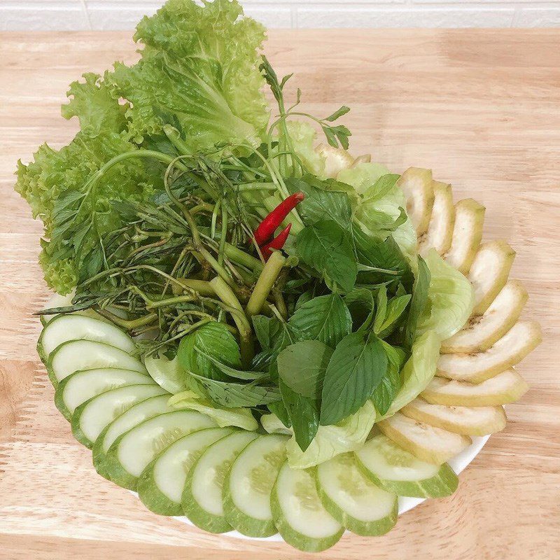 Step 1 Prepare vegetables for Steamed Snakehead Fish