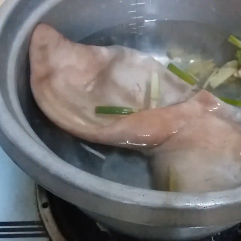 Step 1 Prepare pork ear for Pork Ear Salad with Onion