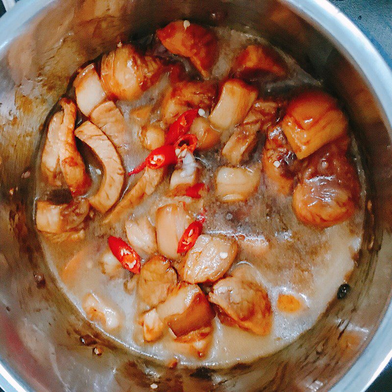 Step 2 Braise meat Braised pork belly with pepper