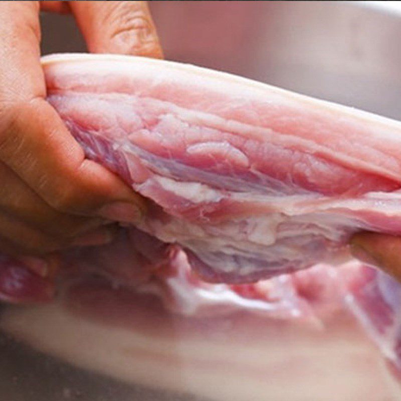 Step 1 Prepare pork belly Salted pork