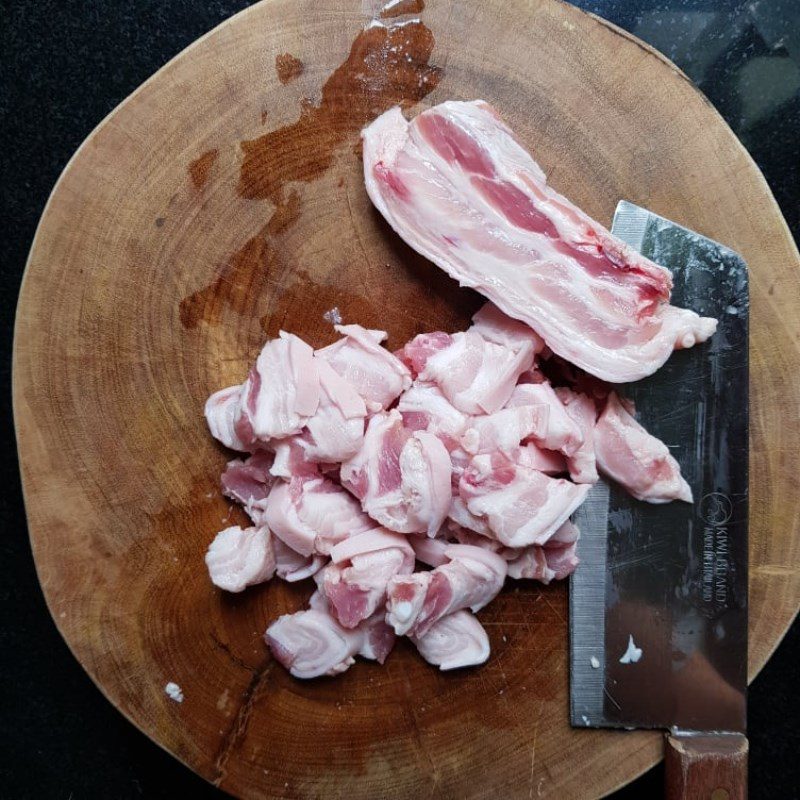 Step 1 Prepare the pork belly Stir-fried Bamboo Shoot with Pork Belly