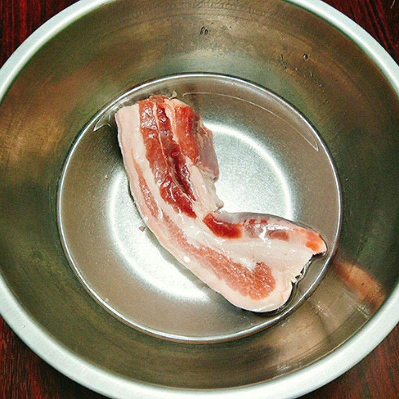 Step 1 Prepare the pork belly Stir-fried Bamboo Shoot with Pork Belly