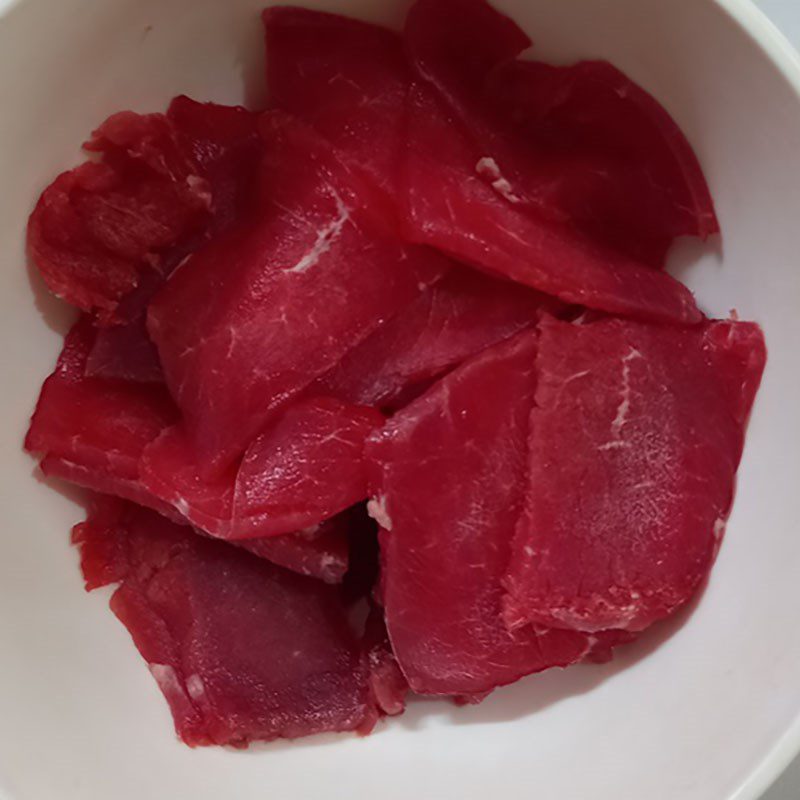 Step 1 Prepare beef for stir-fried beef with asparagus