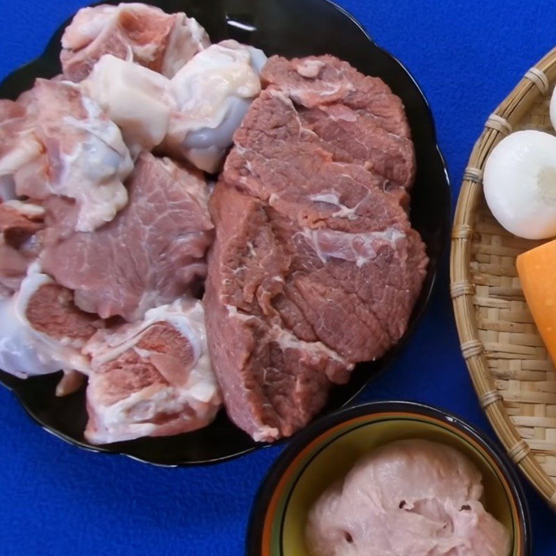 Step 1 Prepare beef for Beef Noodle Soup with Beef Balls