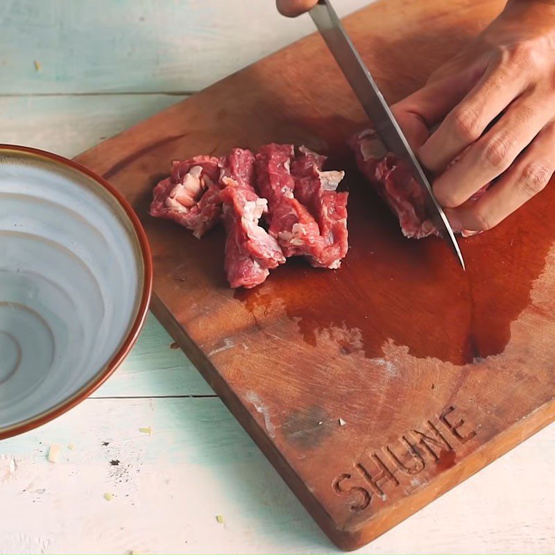 Step 1 Prepare the beef for Coconut Milk Beef Curry