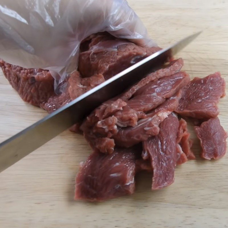 Step 1 Prepare beef for Beef Noodle Soup with Beef Balls