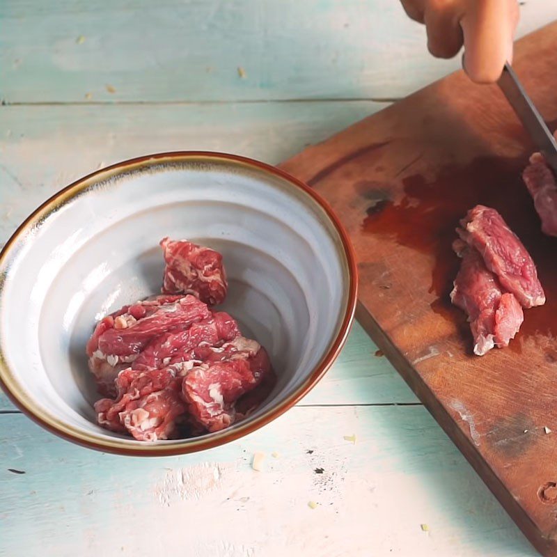 Step 1 Prepare the beef for Coconut Milk Beef Curry