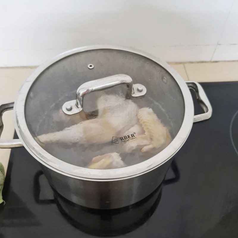 Step 1 Prepare chicken meat for Chicken porridge with perilla