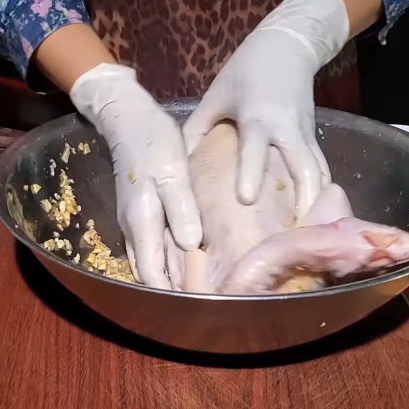 Step 1 Prepare the chicken Salt Steamed Chicken using a rice cooker