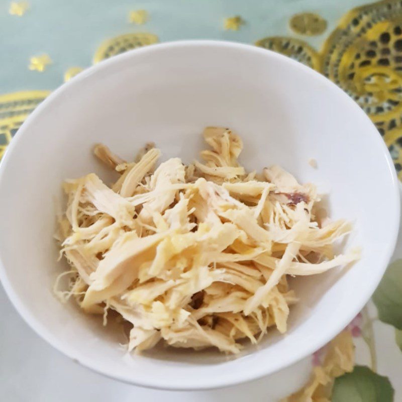 Step 1 Prepare chicken meat for Chicken porridge with perilla