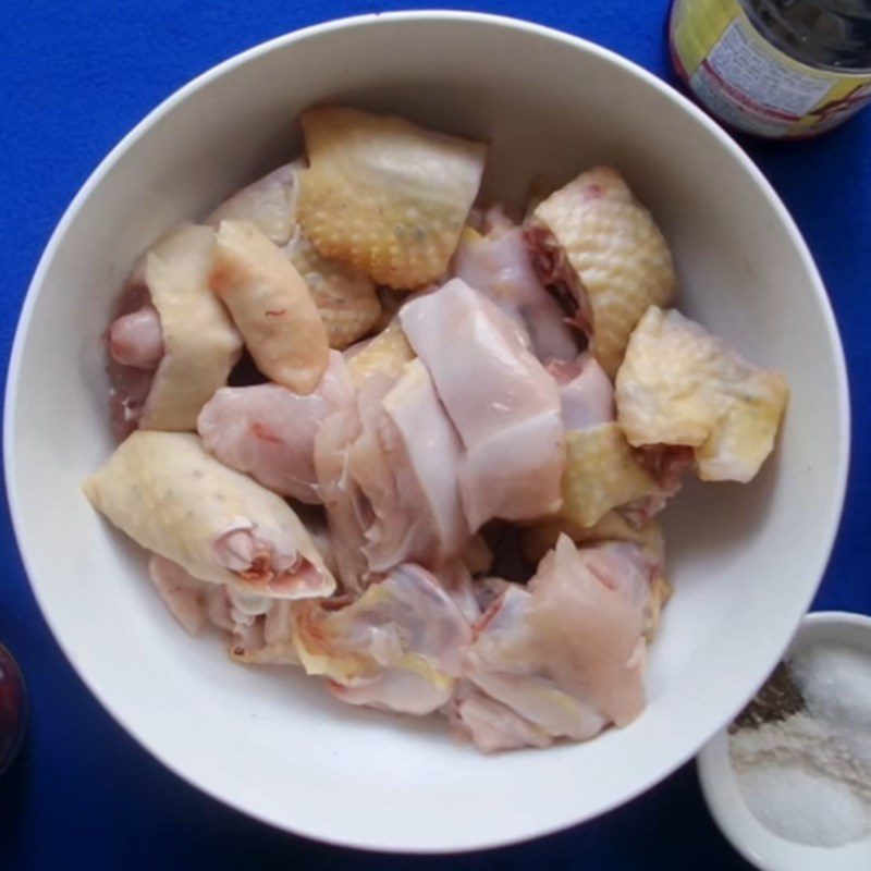 Step 2 Prepare chicken meat Chicken with peanuts