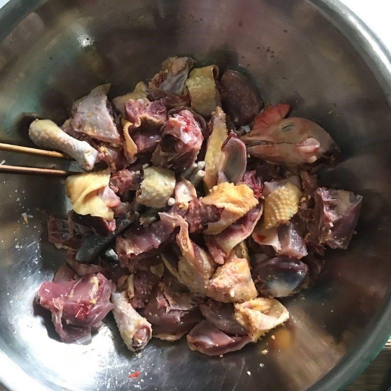 Step 2 Prepare the chicken for Chicken Taro Curry