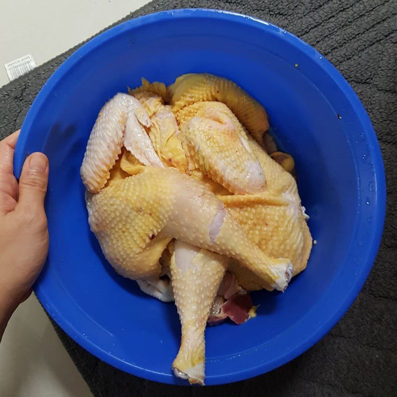 Step 1 Prepare and boil the chicken for Chicken Cabbage Salad