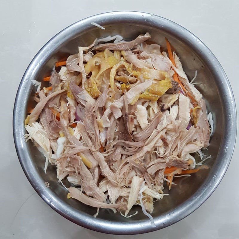 Step 1 Prepare and boil chicken for cabbage salad