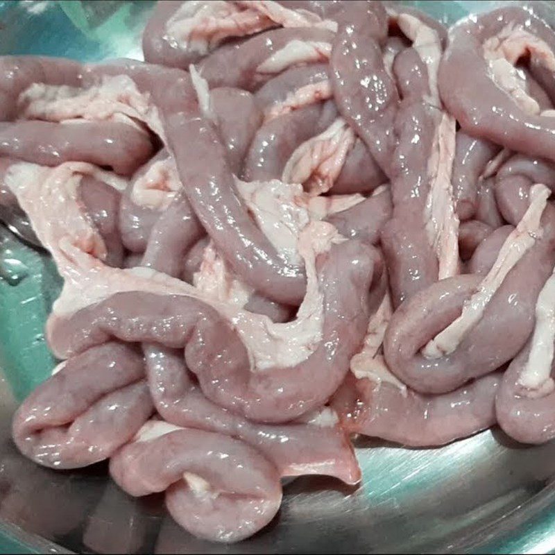 Step 1: Prepare meat, tongue, and pork intestines for Bun Dau Mam Tom