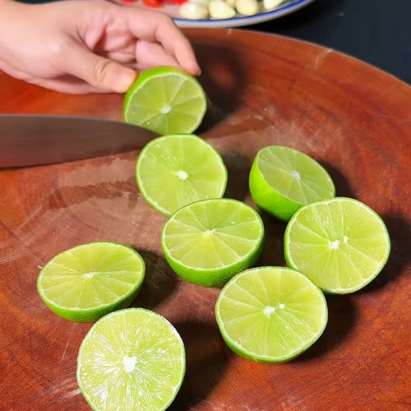 Step 2 Prepare garlic, chili, and lime Gỏi chả lụa