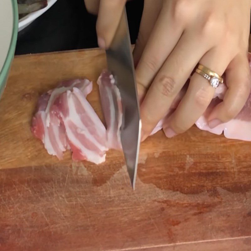 Step 1 Prepare shrimp and pork for Central Vietnamese pancakes