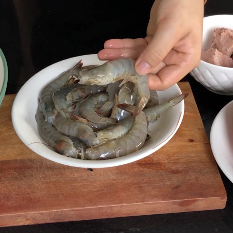 Step 1 Prepare shrimp and pork for Central Vietnamese pancakes