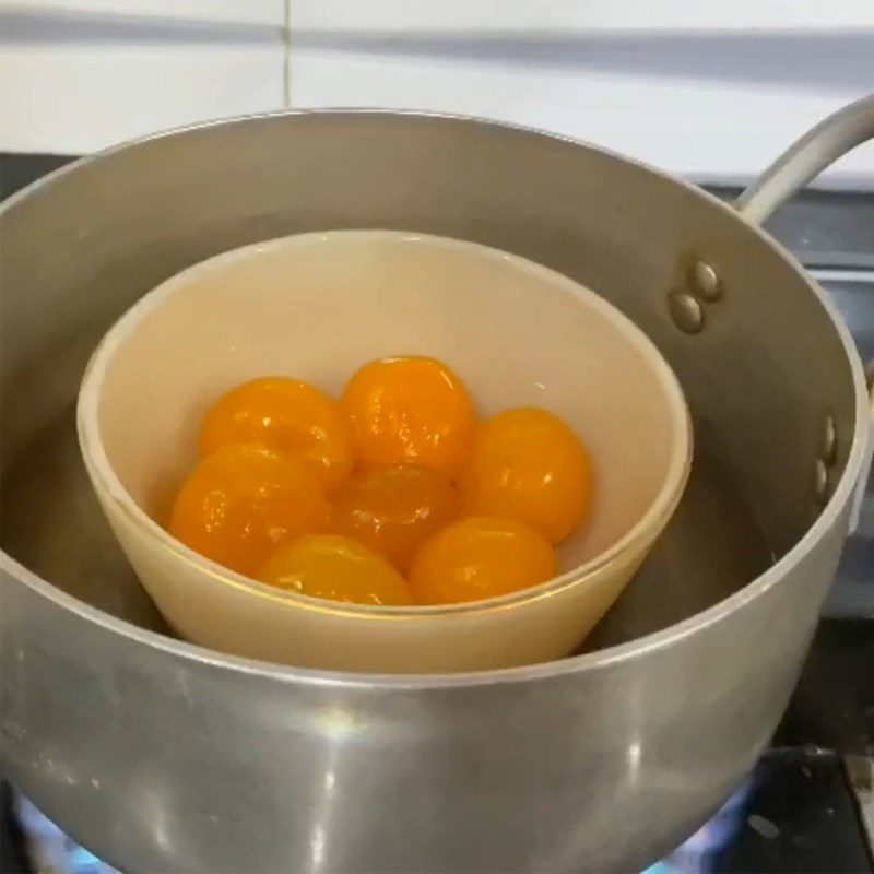 Step 2 Prepare salted eggs Durian salted egg cake