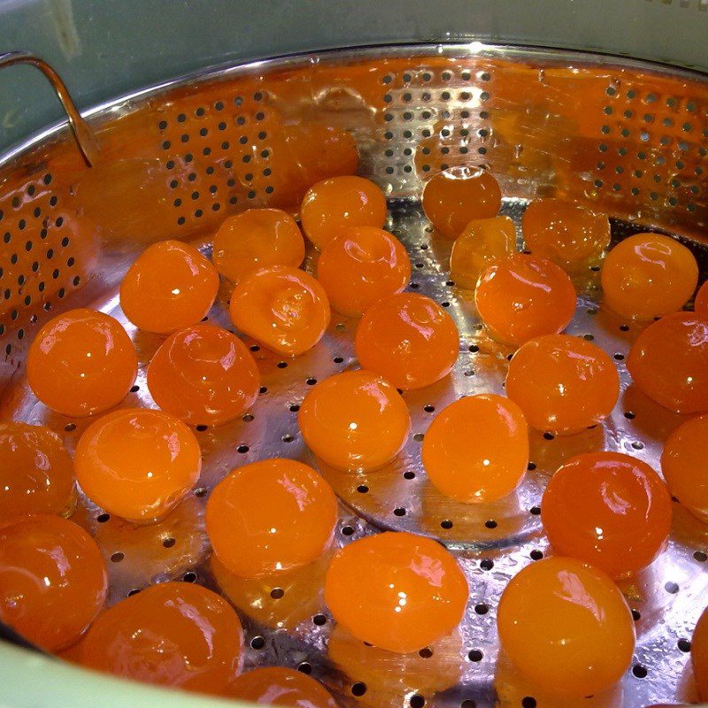 Step 3 Prepare salted eggs and mix the filling Salted egg sausage