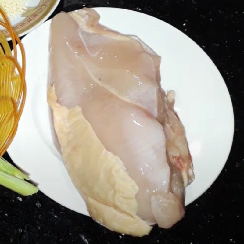 Step 2 Prepare the chicken breast Steamed chicken breast with lime leaves