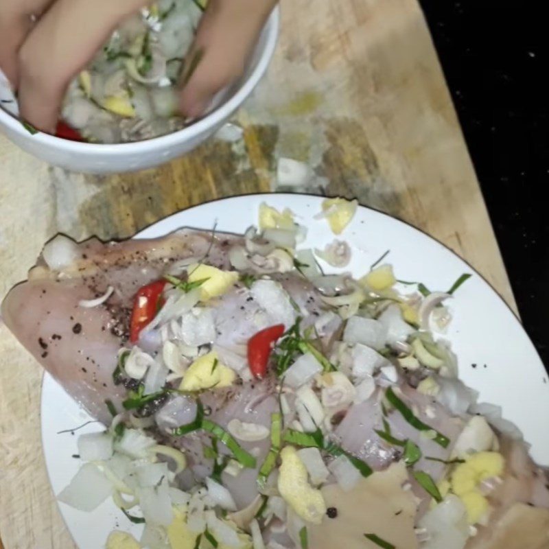 Step 2 Prepare the chicken breast Steamed chicken breast with lime leaves