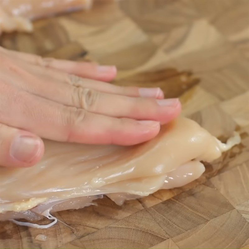 Step 3 Prepare the chicken breast Simple Chicken Spring Rolls