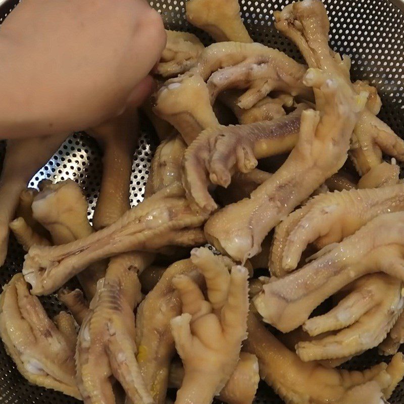 Step 1 Prepare and boil chicken feet Bone-removed Chicken Feet soaked in Lemongrass and Calamansi