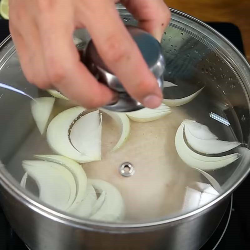 Step 1 Prepare and boil chicken for Chicken noodle