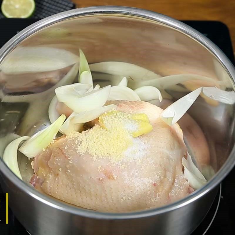 Step 1 Prepare and boil the chicken for Chicken Noodle Soup