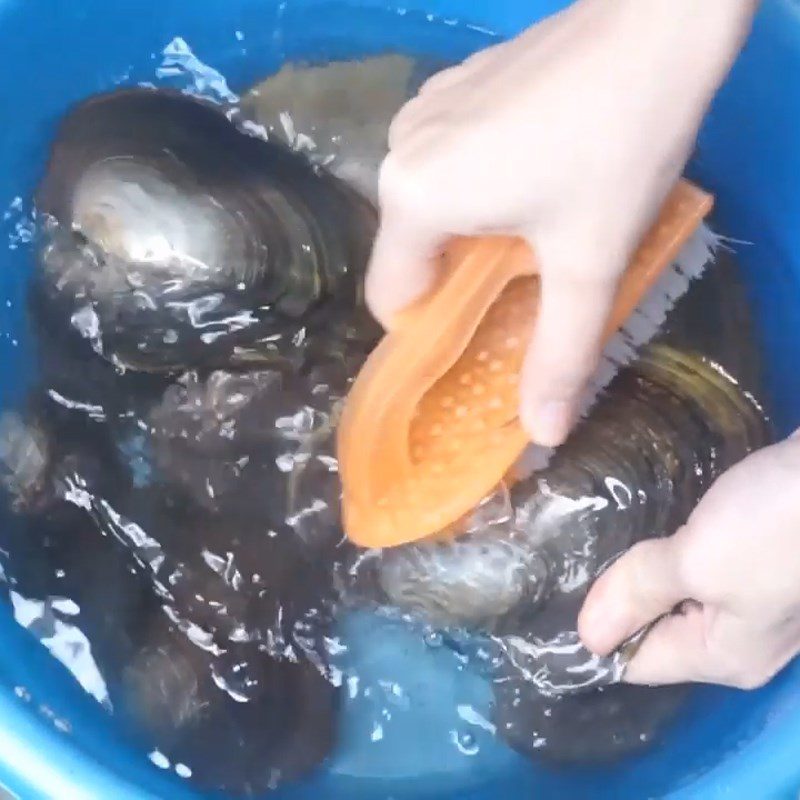 Step 1 Prepare and boil clams for Clam Vegetable Soup