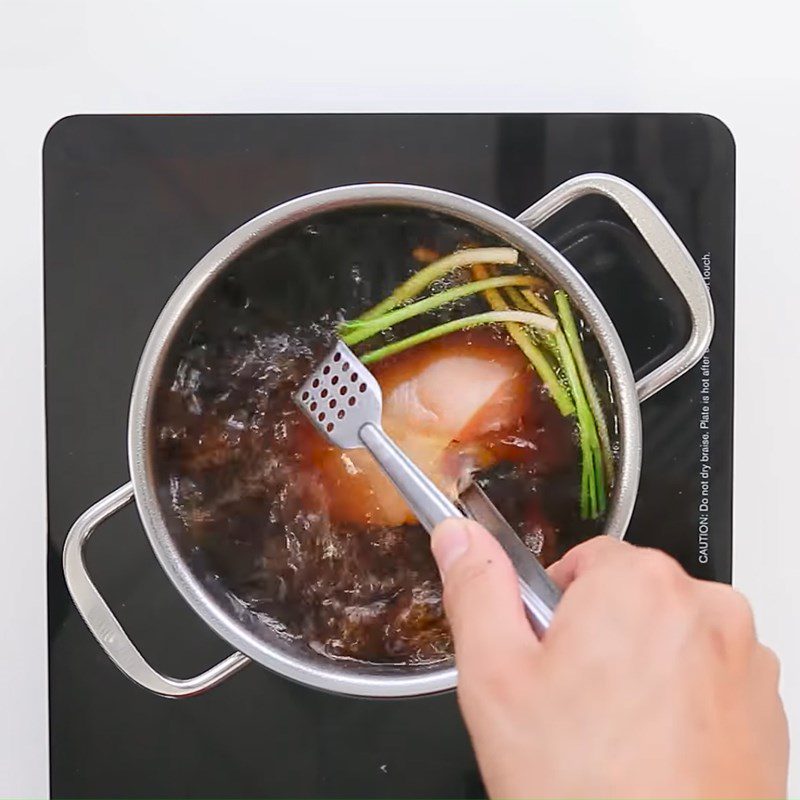 Step 1 Prepare and boil chicken breast for Chicken Udon Noodles with Miso Sauce