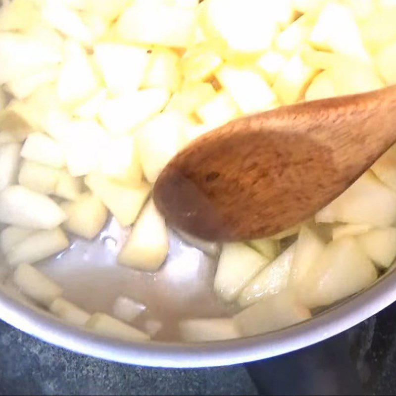 Step 3 Prepare and cook the apple filling for Danish apple pastry