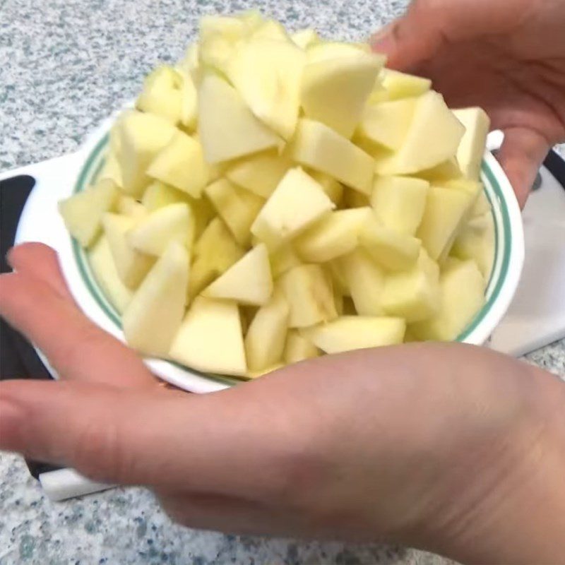 Step 3 Prepare and cook the apple filling for Danish apple pastry