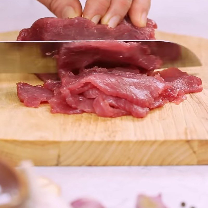 Step 2 Prepare and marinate the beef for Spicy Beef Stir-fry