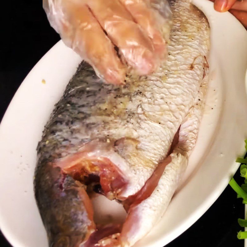 Step 1 Prepare and marinate the fish Ginger Onion Steamed Barramundi