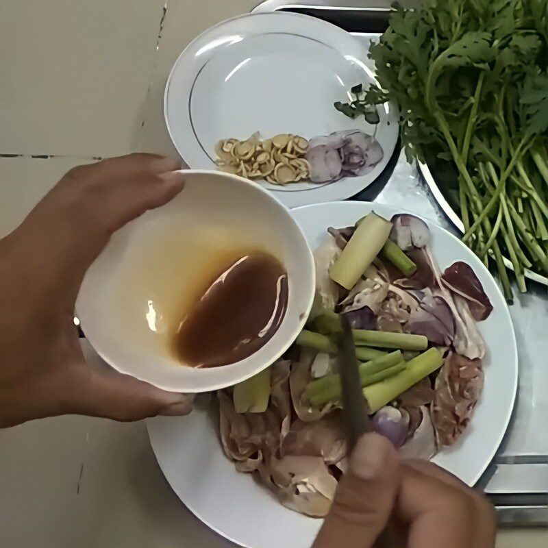 Step 2 Prepare and marinate chicken Coconut chicken hotpot