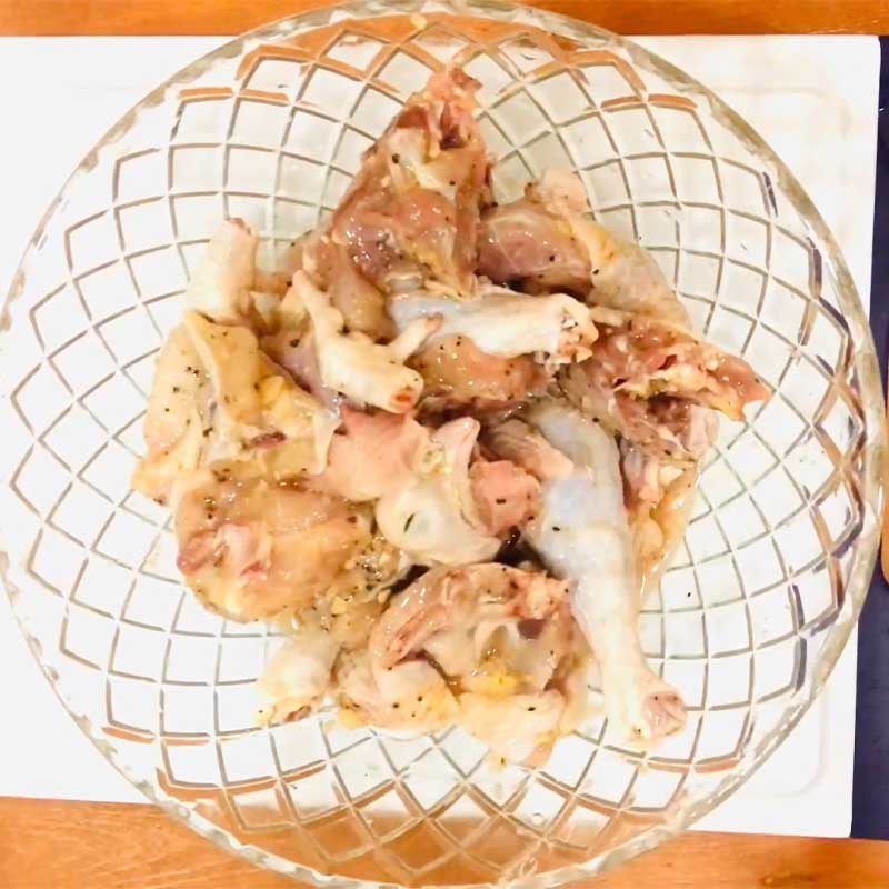 Step 2 Prepare and marinate chicken Chicken curry with coconut milk sweet potatoes