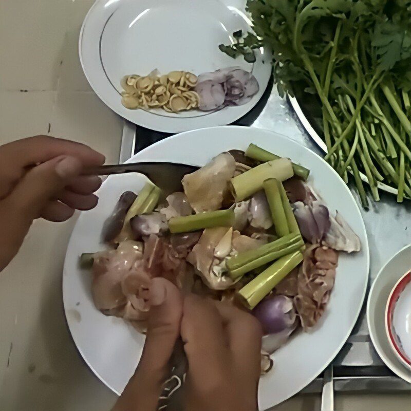 Step 2 Prepare and marinate chicken Coconut chicken hotpot