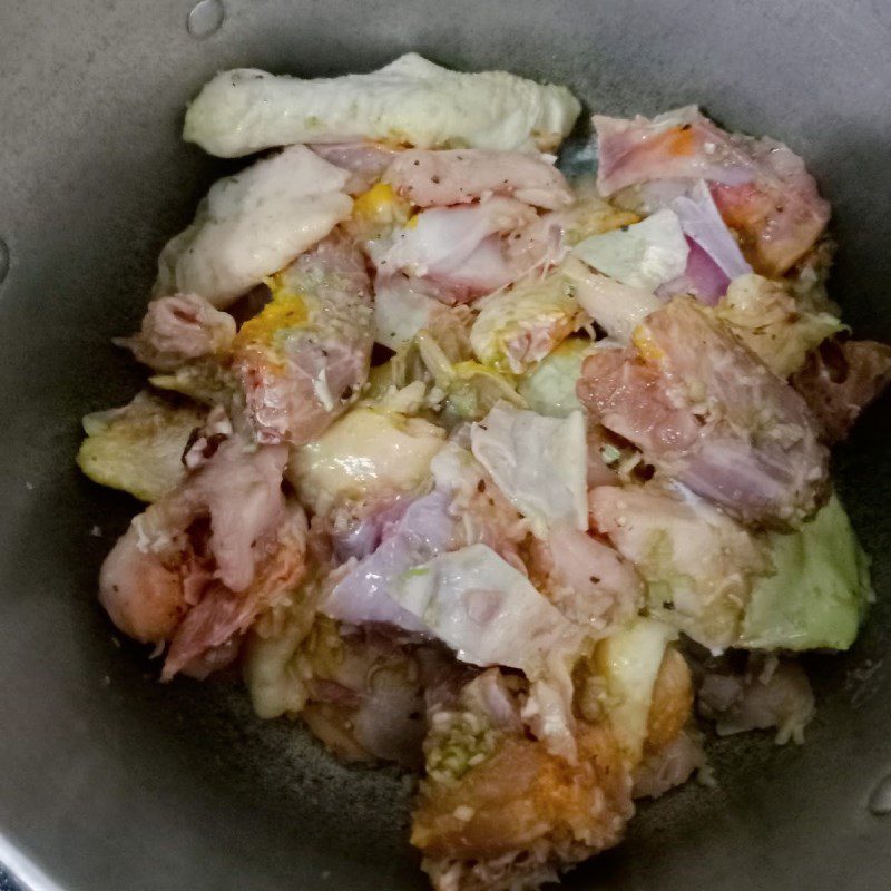 Step 2 Prepare and marinate chicken Chicken bamboo shoot noodles