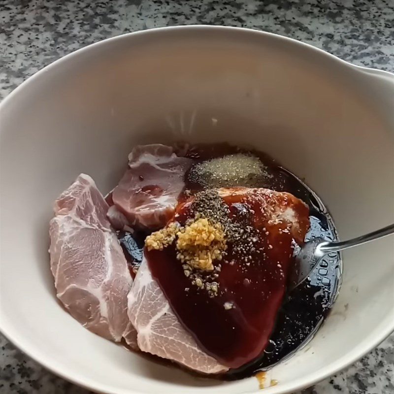 Step 1 Prepare and marinate the meat for Char Siu Noodles