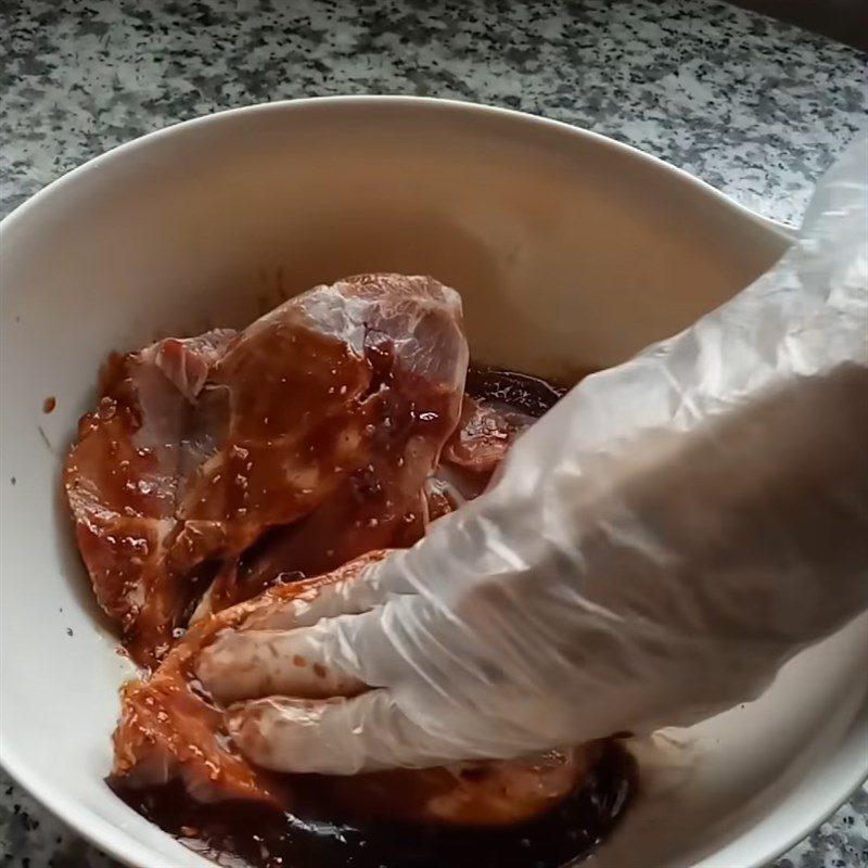 Step 1 Prepare and marinate the meat for Char Siu Noodles